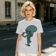Olive T-Shirt With Alien Eating Ice Cream Graphic
