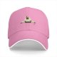 Black Baseball Cap With Peeking Chicken Graphic Design