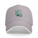 Black baseball cap with anime forest spirit graphic print