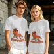 Olive T-shirt with Relaxed Cartoon Chili Pepper Wearing Sunglasses and Peppers Text
