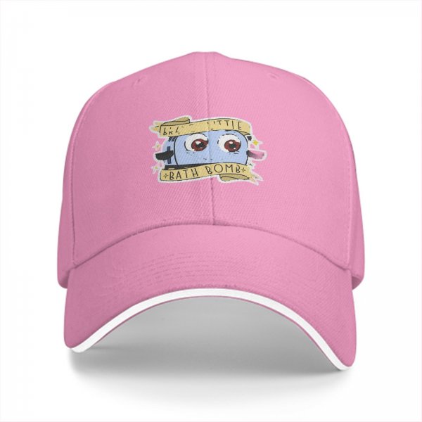 Black Baseball Cap With Cute 'Big Little Bath Bomb' Graphic Design