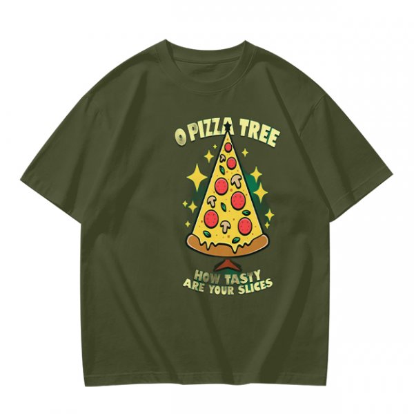 O Pizza Tree How Tasty Are Your Slices Funny Graphic T-Shirt