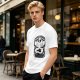 Olive T-shirt with Ghost and Occult Graphic Print