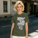 Olive Graphic T-Shirt With 'Damn Fine Coffee' Skull Mug Print
