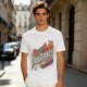 Olive green graphic t-shirt with Hot Trekkies Star Trek themed print