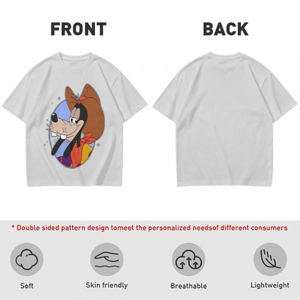 Olive T-Shirt Featuring Cowboy Goofy Cartoon Graphic