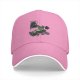 Black baseball cap with a green frog bench pressing weight design