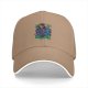Black Baseball Cap With Skeletor Graphic Print For Fans