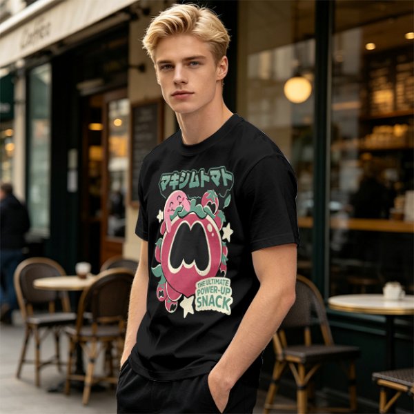 Kirby Maxim Tomato Power-Up Snack Graphic T-Shirt