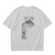 Olive Green Oversized T-Shirt With Abstract Graphic Print