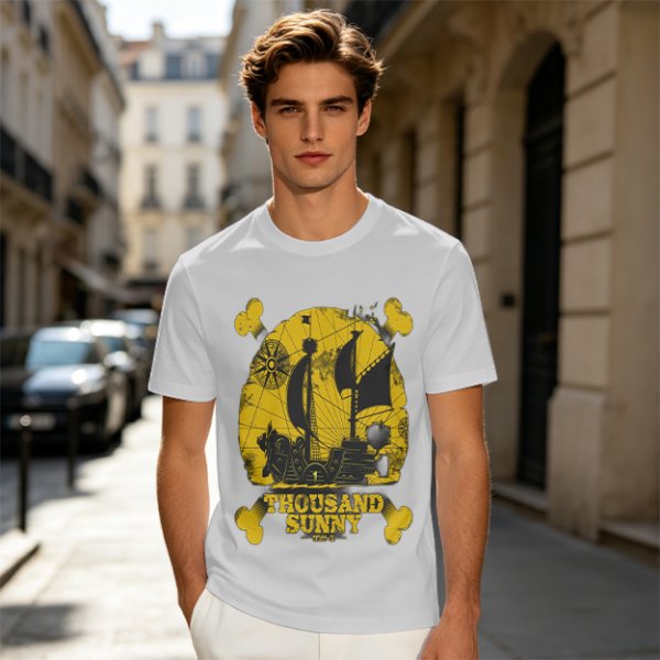 One Piece Thousand Sunny Pirate Ship Graphic T-Shirt