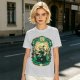 Olive Green T-Shirt With Fantasy Warrior Graphic Print