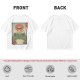 Olive T-shirt with Samurai Cat Riding Giant Frog Japanese Art Print
