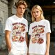 Olive Green T-Shirt With Cute Bagel Tigers Graphic Print