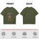 Olive graphic t-shirt with 'I can be a real devil before my coffee' print