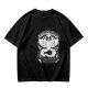 Olive T-shirt with Ghost and Occult Graphic Print