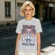 Olive green t-shirt with stained glass style forest spirit anime artwork