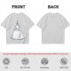 Olive T-shirt with Totoro in Snow and Small Blue Creature Print