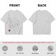 Oversized Olive Green T-Shirt with Red Stamp Detail