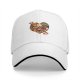 Black baseball cap with heart shaped food print design