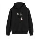 Black hoodie with cute unicorn and cat graphic prints