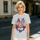 Olive T-Shirt Featuring Fantasy Warrior Princess With Sword Art