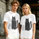 Oversized Olive T-Shirt With Cute Black Cat Graphic Print