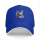 Black Baseball Cap With Cat Silhouette Cherry Blossom Landscape Art