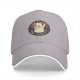 Black baseball cap with crying cat graphic and fake it until you make it text