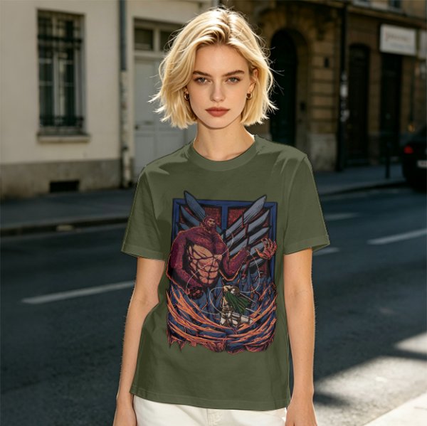 Attack on Titan Beast Titan vs Scout Levi Graphic T-Shirt