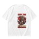 Olive t-shirt with funny demon goat fart joke graphic
