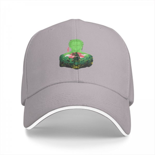 Black Baseball Cap With Green Silhouette Art Print
