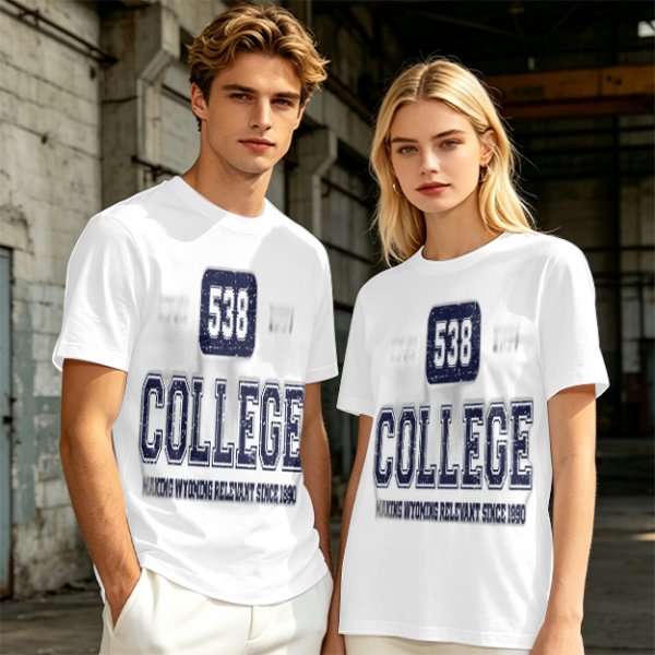 Olive College Graphic T-Shirt with 538 Print Design