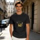 Olive T-Shirt With Whimsical Cat Fish Hybrid Graphic