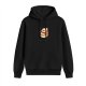 Black Hoodie With Cute Adventurer Duck Graphic Print