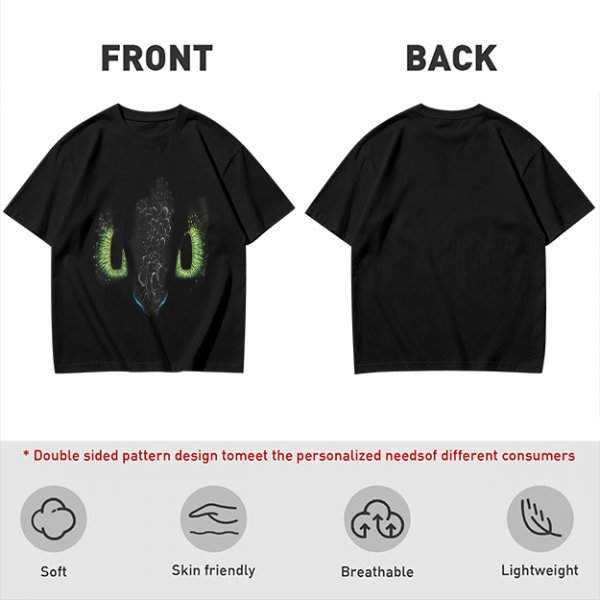 Olive Green T-Shirt With Dark Monster Face Graphic Print
