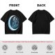 Olive T-Shirt With Crescent Moon And Dancing Spirit Graphic