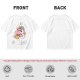Oversized Olive T-Shirt With Sassy Unicorn Holding Coffee Print