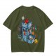 Olive T-Shirt With Fantasy Dice Castle Graphic Design
