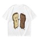 Olive T-Shirt With Surprised Light And Sad Burnt Bread Slices Graphic