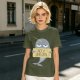Olive T-Shirt With Grumpy Narwhal Holding Not A Unicorn Sign