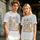 Olive green t-shirt with cute mythical monster cat graphic prints