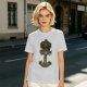 Olive Graphic T-Shirt With Anchor And Animal Head Emblem Print