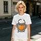 Olive Green T-Shirt With Stylized Beer Mug Graphic Print
