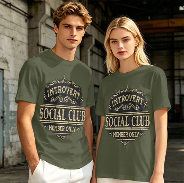 Introvert Social Club Member Only Graphic T-Shirt