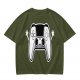 Olive T-Shirt With Cartoon Game Controller Graphic
