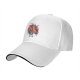 Black Baseball Cap With Anime Warrior And Red Moon Art Print