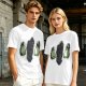 Olive Green T-Shirt With Dark Monster Face Graphic Print