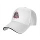 Black baseball cap with raccoon graphic and 'Sorry for the weird vibes I'm sober' text