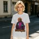 Olive t-shirt with skeleton religious graphic and Ecclesia Grayskullis text